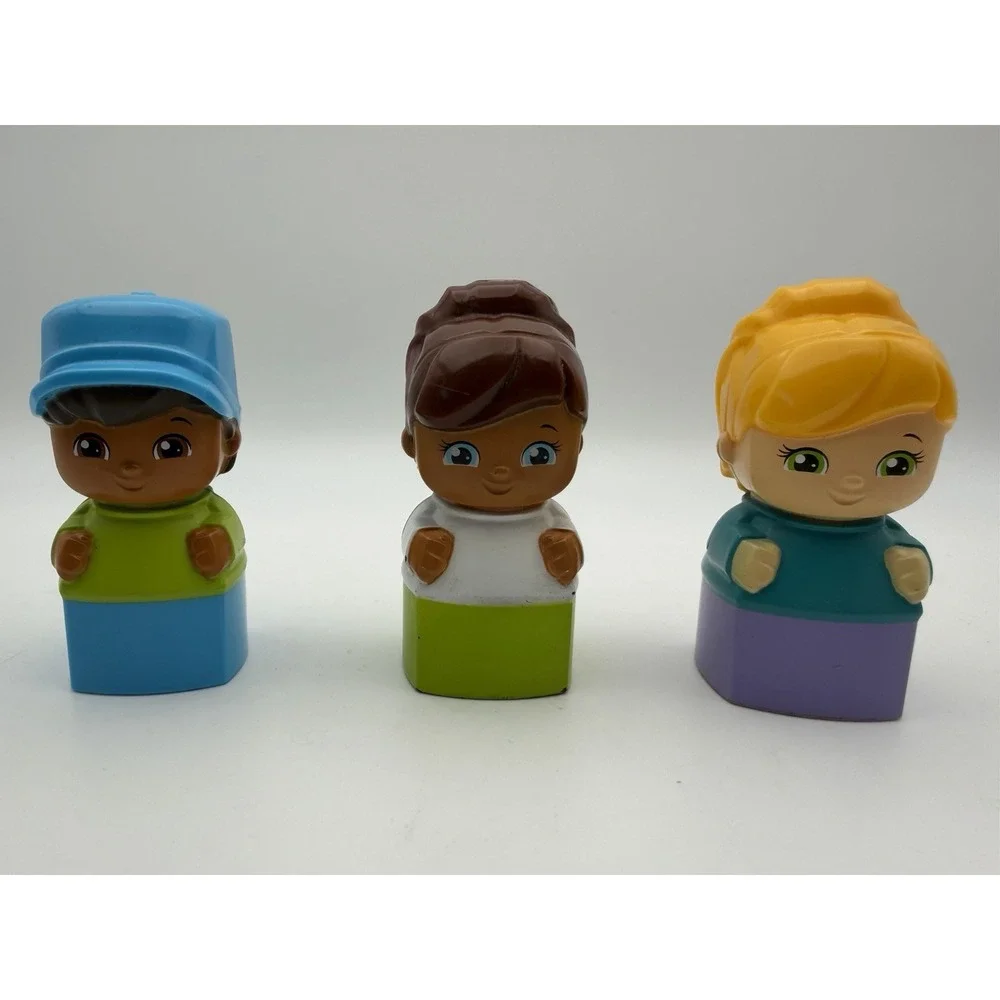 Lot Of 3 Mega Bloks 1st Builders People Figures Toy